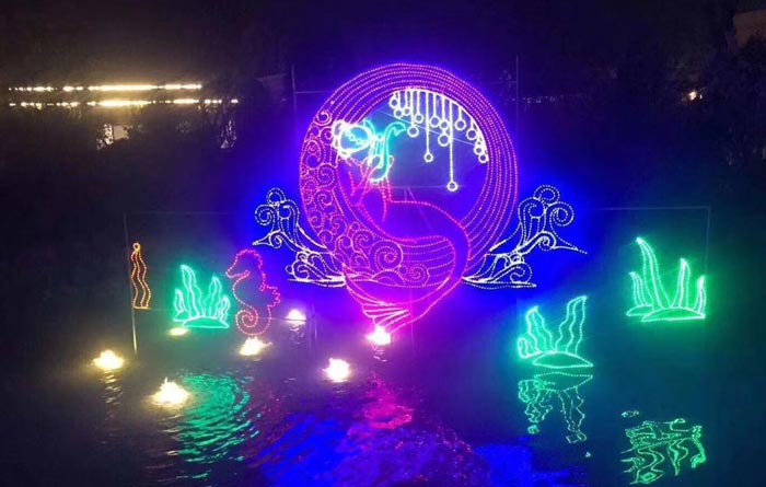 中秋節(jié)活動主題的燈光展設計視覺參考圖